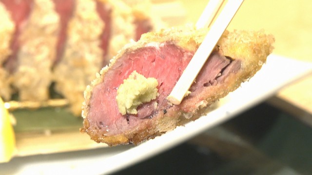 “牛肉の女王”使ったうま味たっぷり「牛かつ」　とんかつと両方味わえる欲張りメニューも　岡山【ほっとマルシェ】