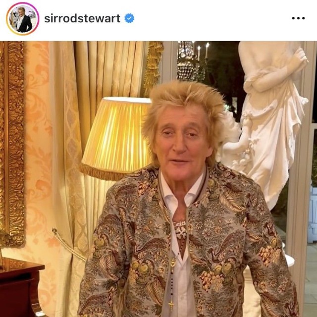 ロッド・スチュワートのインスタグラム＠sirrodstewartより