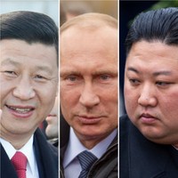 左から、中国・習近平氏(c)zixia/123RF.COM、ロシア・プーチン氏(c)timofeev/123RF.COM、北朝鮮・金正恩氏(c)primdiscovery/123RF.COM