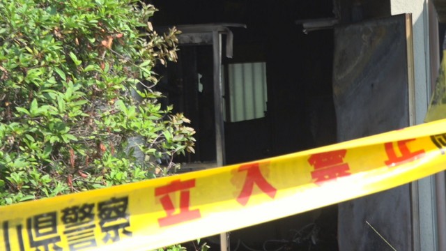 全焼した住宅　岡山県浅口市鴨方町六条院西
