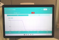 体重と体温のデータはアプリで保存と管理ができる（デモ画面）