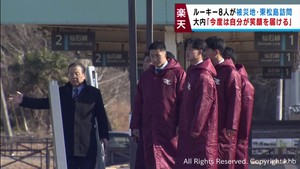 東北で戦う思いを新たに　楽天新人選手８人が東日本大震災の被災地訪問