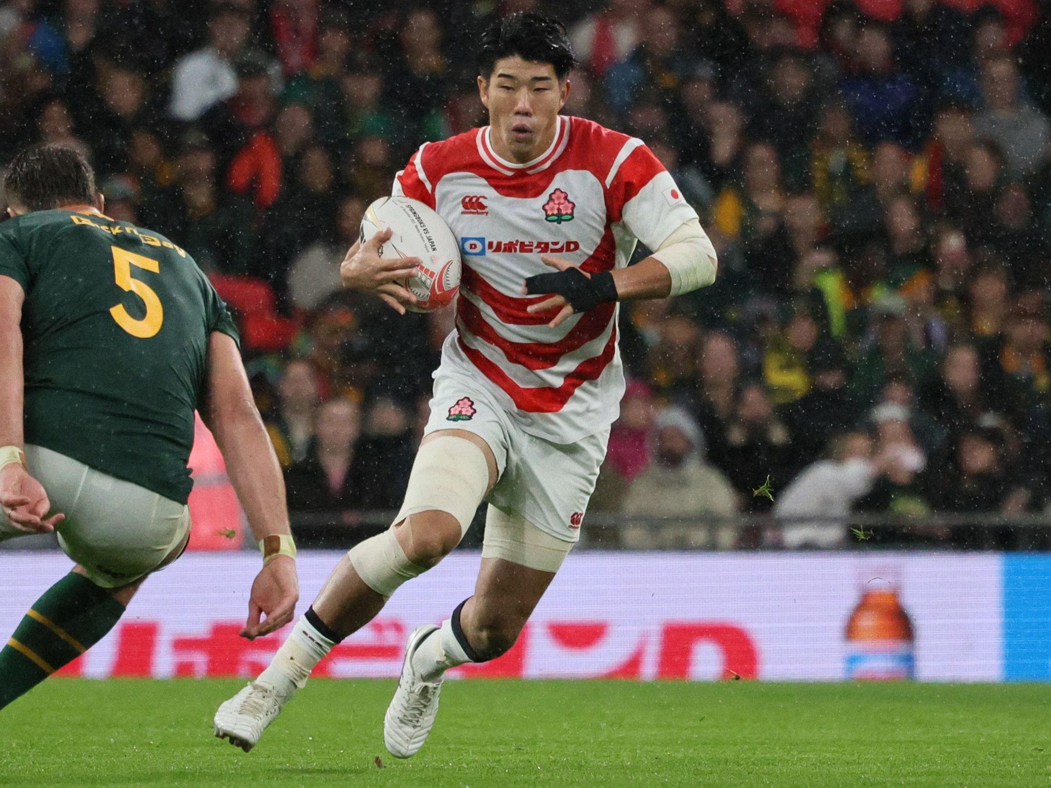 ラグビー - 早稲田大・矢崎由高 ”世界最強”南アフリカから唯一のトライ