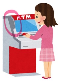 じゅんさんが使用した「ATM機」に設置されている受話器（丸印の部分）