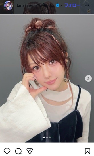 田中れいなのインスタグラム＠tanakareina.lovendorより