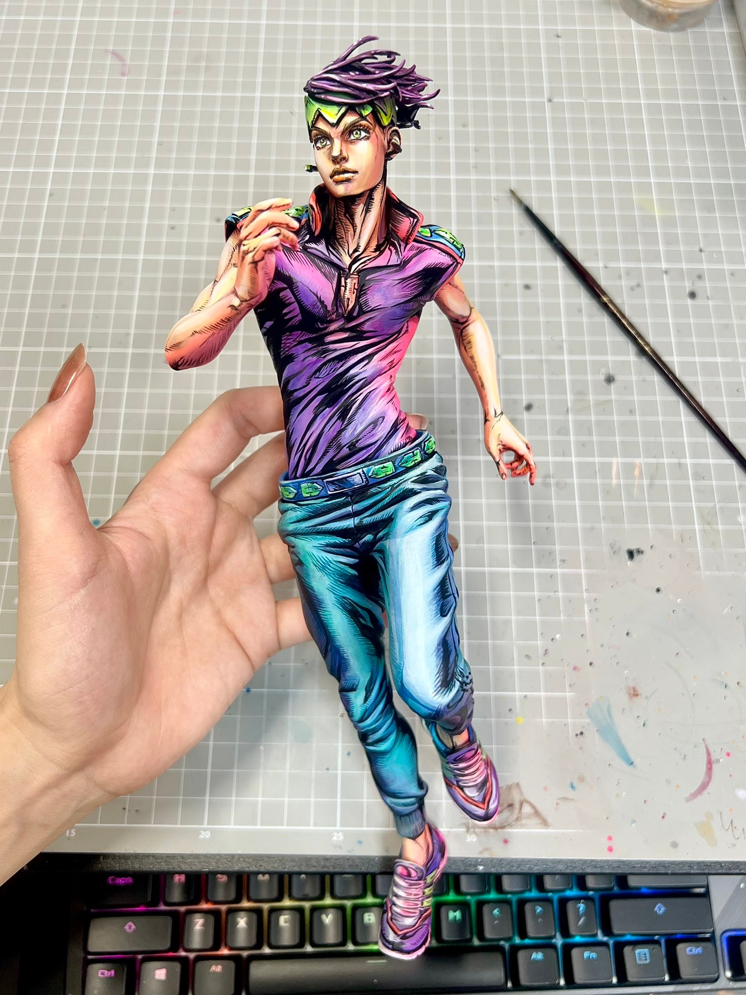 ジョジョらしく塗りました！」精巧なアニメ塗りで世界観を表現…プロ