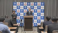岡山市長の会見　岡山市役所　12日