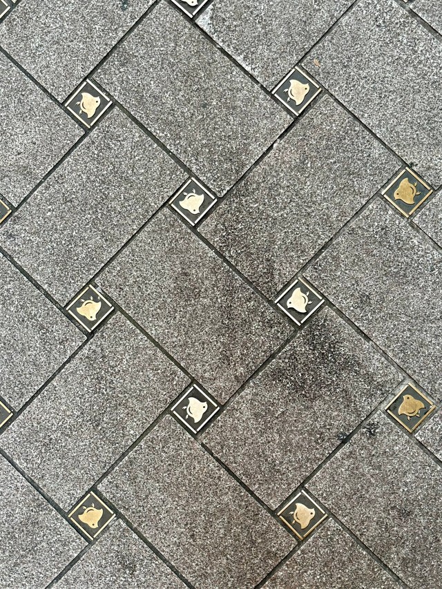 足元にひっそり散りばめられた千鳥の意匠／mayumama（@ma_yumama）さん提供