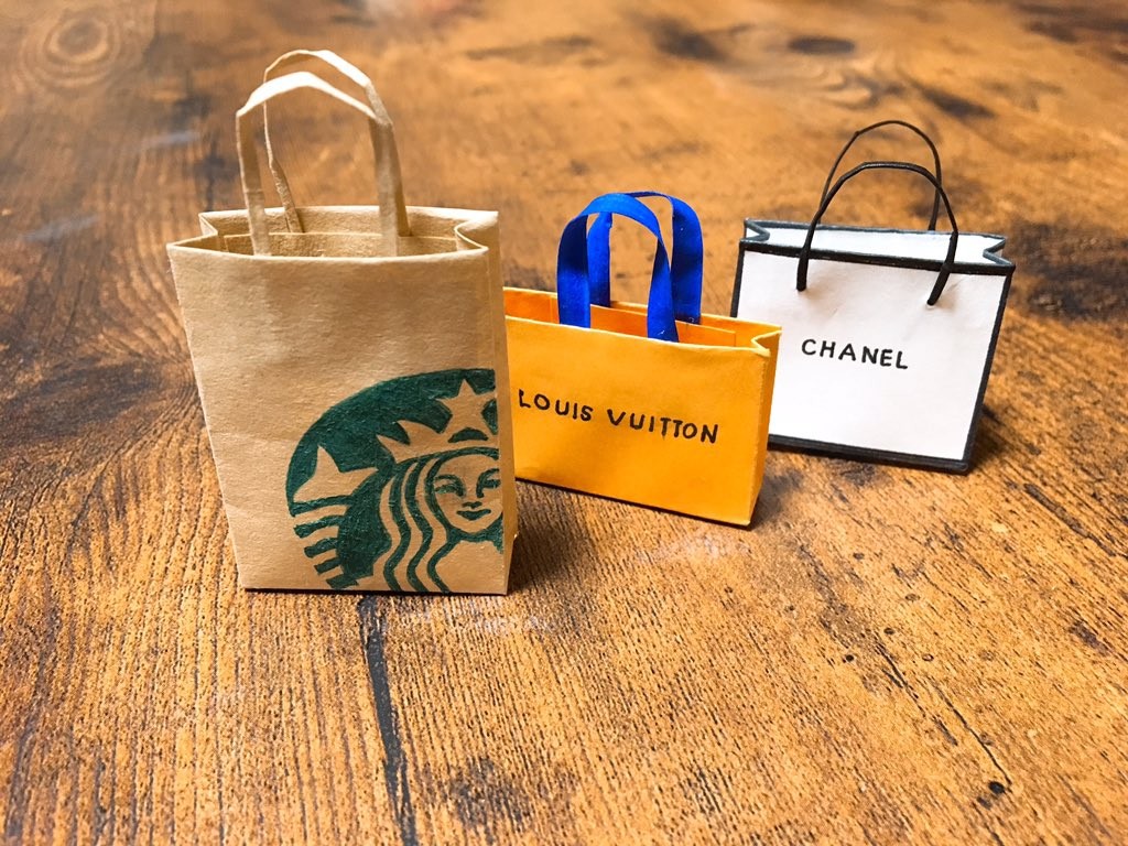 見ているだけで楽しい極小ブランド紙袋は暇つぶしとボケ防止の産物だっ