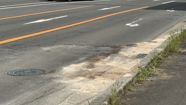 事故があった市道交差点　高松市西ハゼ町