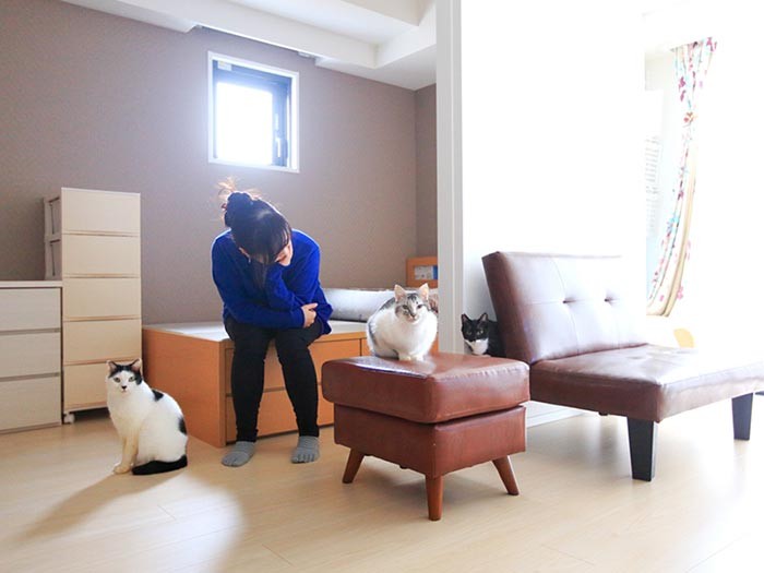 突然の訪問に、身を隠す宙。