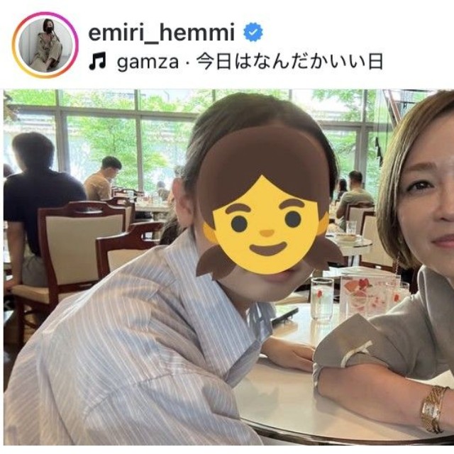 辺見えみりインスタグラム＠emiri_hemmiより