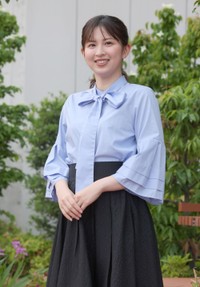 西尾桃アナウンサー（撮影・石井剣太郎）