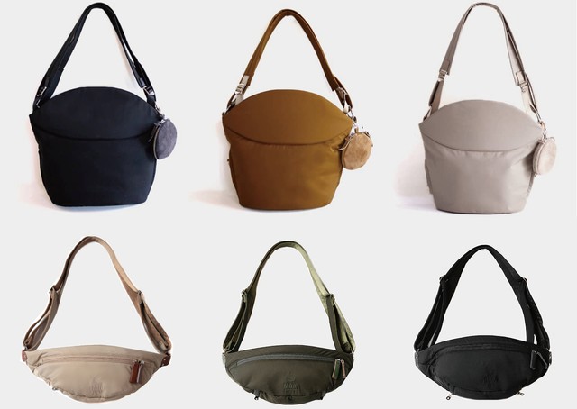 ショルダーバッグタイプの「NORN（ノルン）」（上）とボディバッグタイプの「NORN Máni（ノルンマーニ）」（下）（画像提供：株式会社カワキタ）