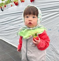 可愛らしいいちご狩りスタイル♡（提供：＠daisuki_rinrinさん）
