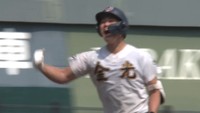金光学園／サヨナラタイムリーの岡本選手　