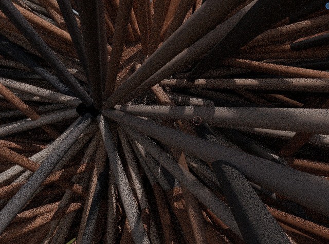 ヒゲを追加しようとして、また大爆発　鼻先が見える...