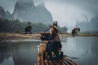 まるで漢詩や水墨画の世界？中国・桂林で撮影した写真が話題に（比屋根悠亮さん提供）
