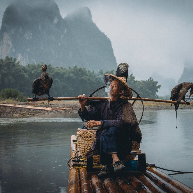 まるで漢詩や水墨画の世界？中国・桂林で撮影した写真が話題に（比屋根悠亮さん提供）