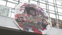 JR高松駅に設置された「ねぷた絵」