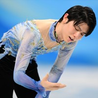 男子ショートプログラムで演技を終えた羽生結弦選手