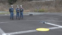 新見市消防本部がドローン活用へ訓練　新見市菅生　6日