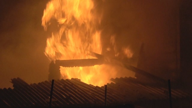 火事があった住宅　岡山・東区沼　午前3時ごろ
