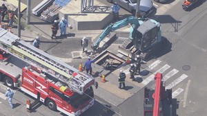 【速報】仙台市の建設現場　深さ15メートルの穴に60代男性が落ちる　消防などが救助中