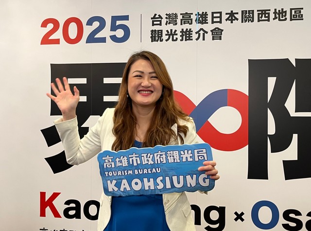 高雄市政府観光局の高閔琳局長＝大阪市内