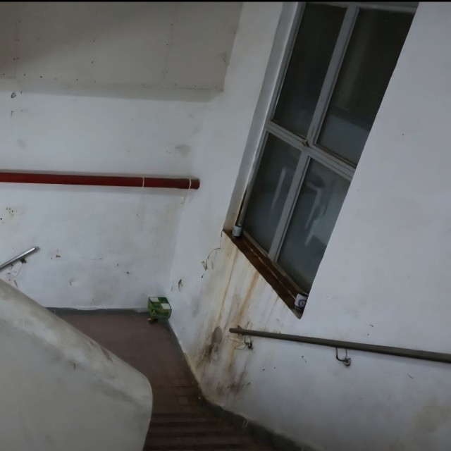マンション内の非常階段（たむ旅さん提供）