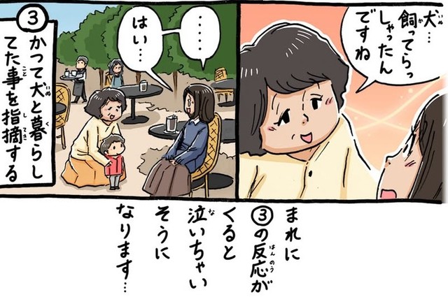 犬と暮らしていたことを聞かれると泣きそうになる（シーズーマンガ「あうんのてんぽ」作者さん提供）