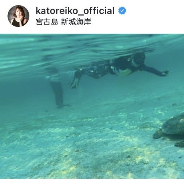 かとうれいこインスタグラム＠katoreiko_officialより