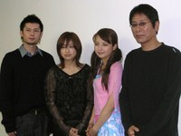 鳥羽潤、池脇千鶴、ベッキー、大杉漣（左から）=2004年