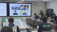 災害対策本部を運営する訓練　香川県庁