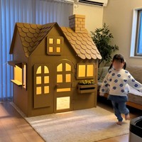 完成したあまりにもクオリティが高いダンボールの家（提供：黒主くんさん）