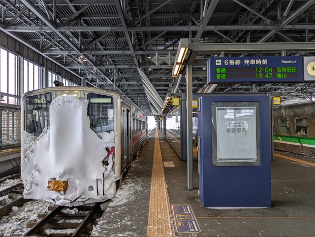 運転席側。旭川駅からは石狩沼田行き普通列車に。今春廃止される留萠本線に乗車したとのこと（鉄道旅行備忘録さん提供）