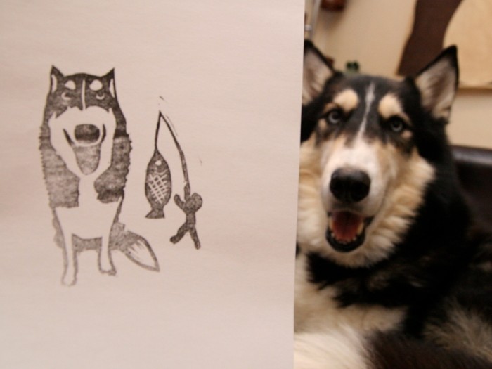 書籍出版記念に自作したゴム印