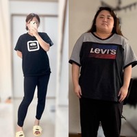 3年間で110kg（右）→61kg（左）のダイエットに成功／のんさん（@non_110kg）提供