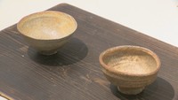 岡山市の百貨店で萩焼の若手陶芸家による展覧会