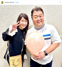 ブラックマヨネーズ小杉さん（右）とMBSアナ武川智美さん（武川智美さんのインスタグラムから）
