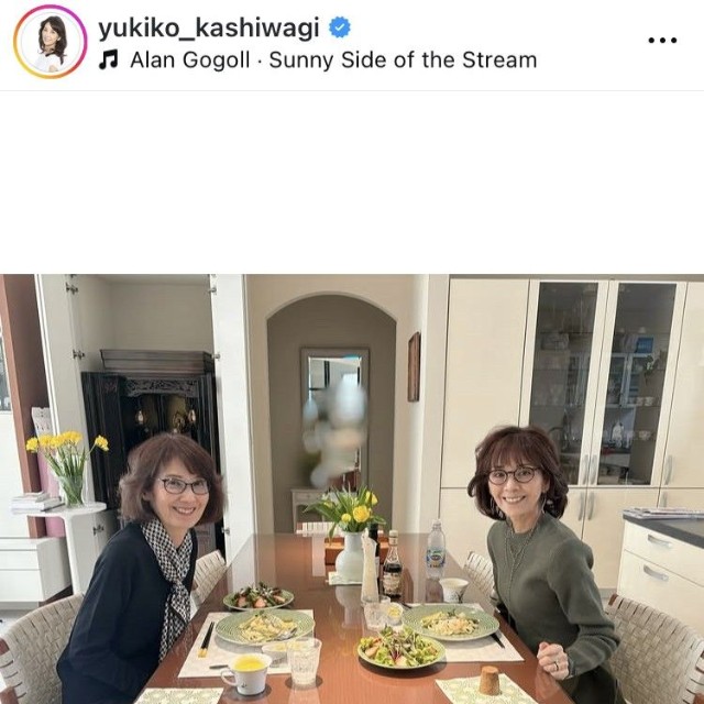 柏木由紀子インスタグラム＠yukiko_kashiwagiより