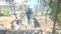 らせん状に石壁を築く／投稿主さん提供