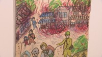 当時18歳で空襲を経験した女性が描いた絵