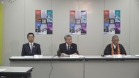 NPO法人遍路とおもてなしのネットワークと四国八十八ヶ所霊場会、四国経済連合会が開いた会見