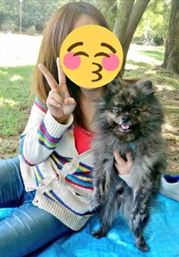 5年前、飼い主さんの誕生日。どんちゃんとの記念写真（画像提供：どんべえさん）