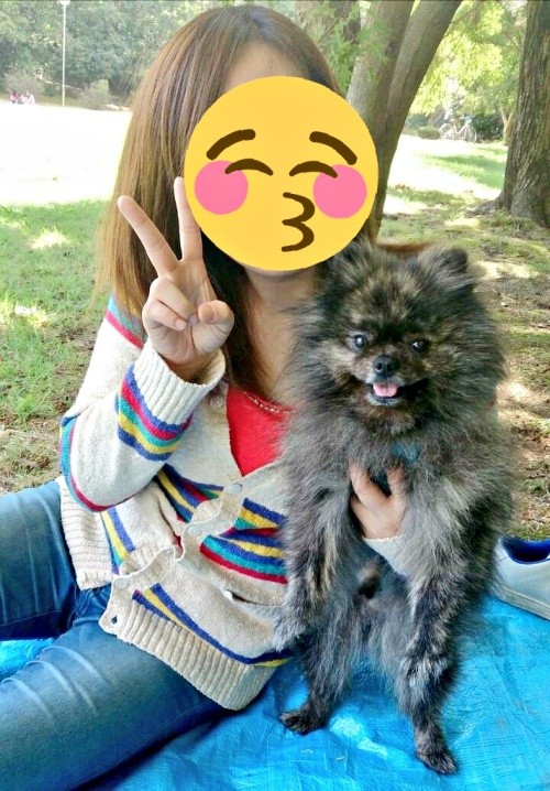 5年前、飼い主さんの誕生日。どんちゃんとの記念写真（画像提供：どんべえさん）