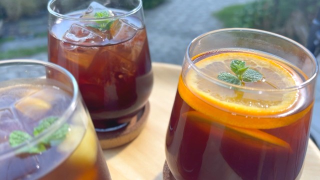 この夏限定「フルーツコーヒー」　コムクレープ岡山問屋町店