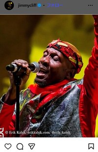 ジミー・クリフさんのインスタグラム＠jimmycliffより