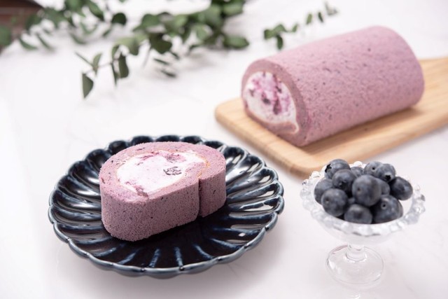 堂島ロールとコラボしたブルーベリーロール ※わかさ生活提供