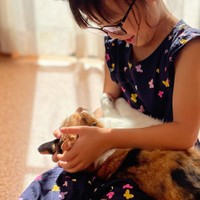 あさりちゃんと戯れる